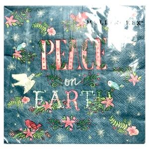 Molly & Rex Folksy Peace on Earth Luncheon Paper Napkins (14124), 40 ct